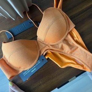 Triangl Saria Bikini - Papaya Sparkle - BWNT & Hygenic Liner